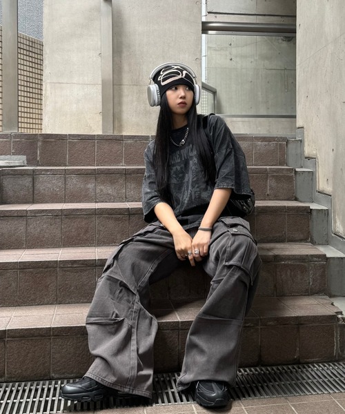 KsG（ケーエスジー）の「ヴィンテージキャットTシャツ（Tシャツ/カットソー・レディース・ホワイト/ブラック・LARGE/MEDIUM/X-LARGE）」の10枚目の写真