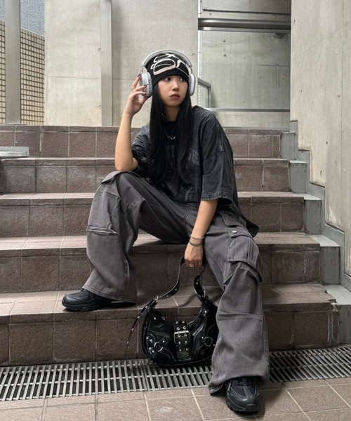 KsG（ケーエスジー）の「ヴィンテージキャットTシャツ（Tシャツ/カットソー・レディース・ホワイト/ブラック・LARGE/MEDIUM/X-LARGE）」の11枚目の写真