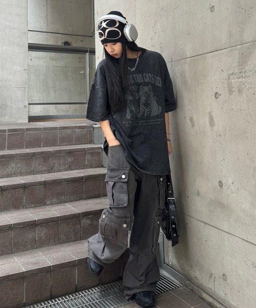 KsG（ケーエスジー）の「ヴィンテージキャットTシャツ（Tシャツ/カットソー・レディース・ホワイト/ブラック・LARGE/MEDIUM/X-LARGE）」の14枚目の写真