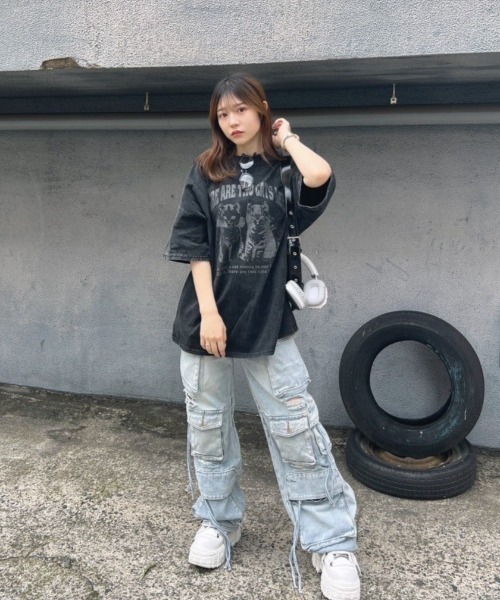 KsG（ケーエスジー）の「ヴィンテージキャットTシャツ（Tシャツ/カットソー・レディース・ホワイト/ブラック・LARGE/MEDIUM/X-LARGE）」の16枚目の写真