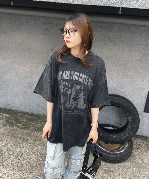 tシャツ ヴィンテージキャットTシャツ レディース メンズ セール】ヴィンテージキャットTシャツ（Tシャツ/カットソー