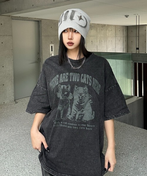 ヴィンテージキャットTシャツ（Tシャツ/カットソー）｜KsG