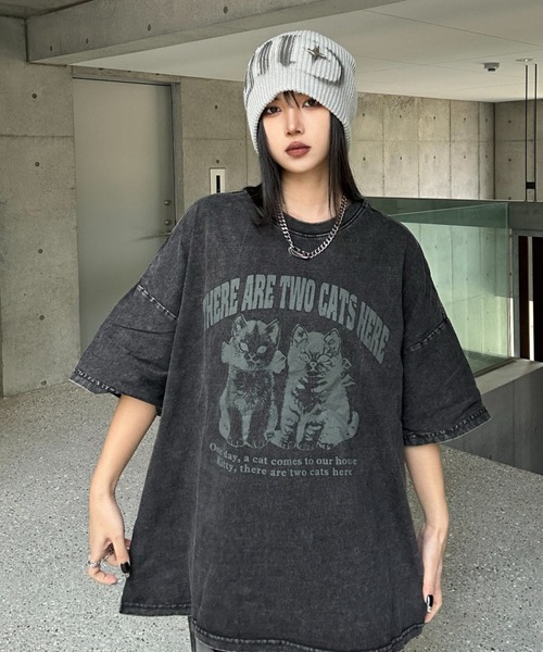 ヴィンテージキャットTシャツ（Tシャツ/カットソー）｜KsG