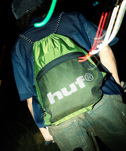HUF(ハフ)の「HUF eightynine KNAPSACK / HUF ナップサック バッグ リュック バッグパック(エコバッグ/サブバッグ・メンズ・ブラック/オリーブ・O/S)」の2枚目の写真