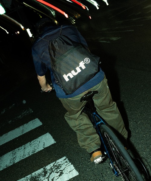 HUF(ハフ)の「HUF eightynine KNAPSACK / HUF ナップサック バッグ リュック バッグパック(エコバッグ/サブバッグ・メンズ・ブラック/オリーブ・O/S)」の3枚目の写真
