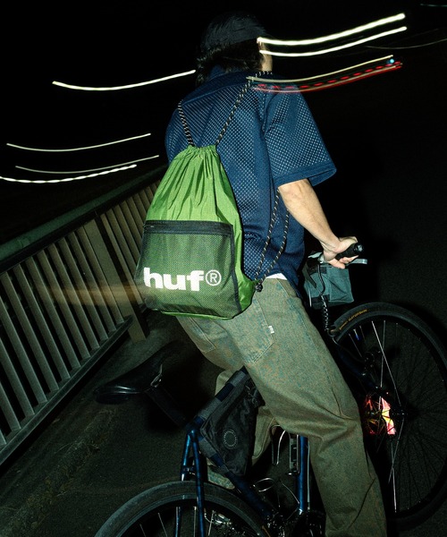 HUF(ハフ)の「HUF eightynine KNAPSACK / HUF ナップサック バッグ リュック バッグパック(エコバッグ/サブバッグ・メンズ・ブラック/オリーブ・O/S)」の4枚目の写真