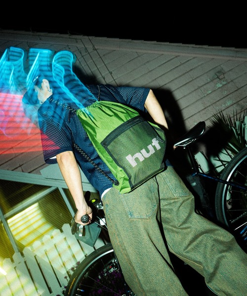 HUF(ハフ)の「HUF eightynine KNAPSACK / HUF ナップサック バッグ リュック バッグパック(エコバッグ/サブバッグ・メンズ・ブラック/オリーブ・O/S)」の5枚目の写真