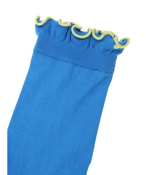 Samansa Mos2（サマンサ モスモス）の「シアーカラフルソックス（ソックス/靴下・レディース・オレンジ/オフホワイト/ブルー・F）」の5枚目の写真