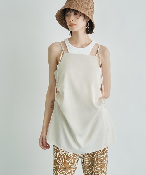 Settimissimo（セッティミッシモ）の「マットサテン ロング キャミソール（キャミソール・レディース・アイボリー/グレー/イエロー・FREE）」の5枚目の写真