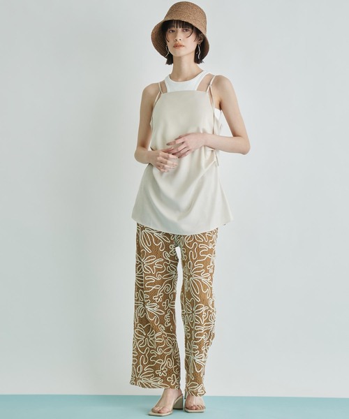 Settimissimo（セッティミッシモ）の「マットサテン ロング キャミソール（キャミソール・レディース・アイボリー/グレー/イエロー・FREE）」の8枚目の写真