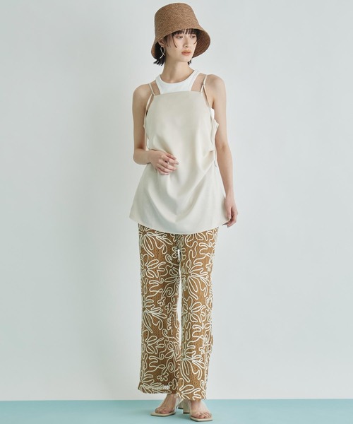 Settimissimo（セッティミッシモ）の「マットサテン ロング キャミソール（キャミソール・レディース・アイボリー/グレー/イエロー・FREE）」の9枚目の写真