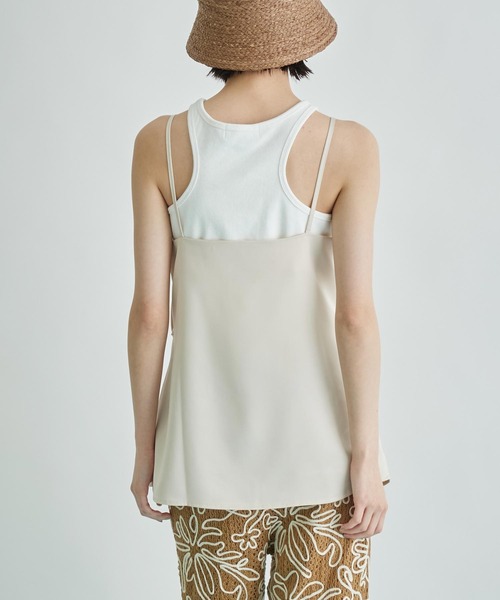 Settimissimo（セッティミッシモ）の「マットサテン ロング キャミソール（キャミソール・レディース・アイボリー/グレー/イエロー・FREE）」の7枚目の写真