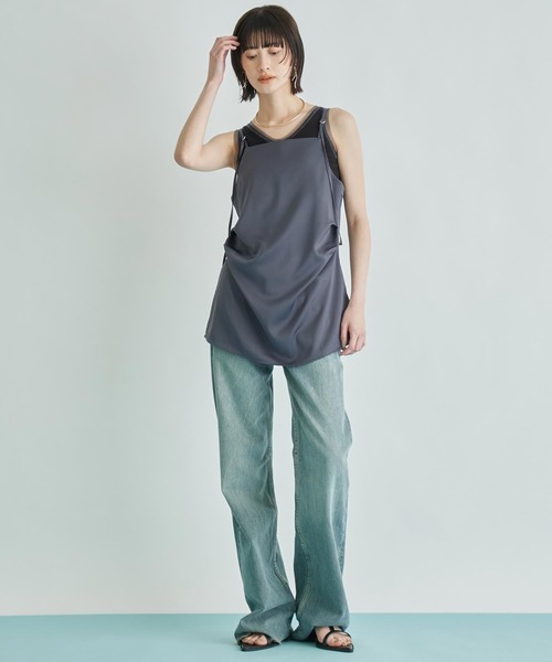 Settimissimo（セッティミッシモ）の「マットサテン ロング キャミソール（キャミソール・レディース・アイボリー/グレー/イエロー・FREE）」の13枚目の写真