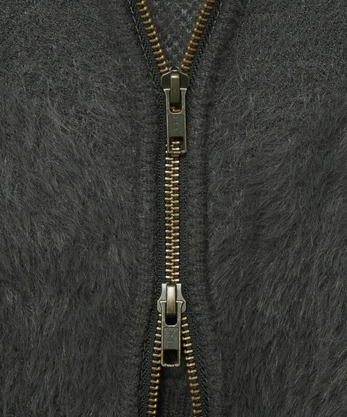 X-girl（エックスガール）の「JACQUARD KNIT COMPACT CARDIGAN（カーディガン/ボレロ・レディース・チャコール/バーガンディー・ONE SIZE）」の5枚目の写真