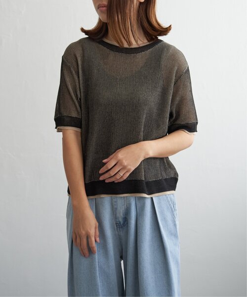 ニット セーター アクリル麻タッチビスチェセットトップス レディース STYLEBLOCK ニット セーター アクリル麻タッチビスチェセット