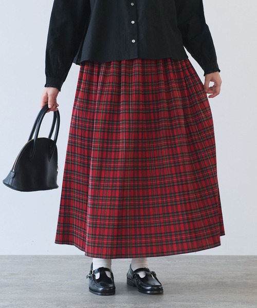bulle de savon（ビュルデサボン）の「△タータンCHECK プリーツスカート（スカート・レディース・グリーン/レッド/ブルー・FREE）」の7枚目の写真
