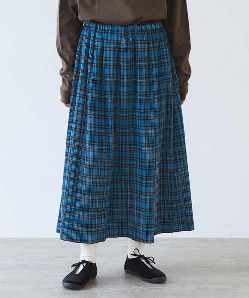 bulle de savon（ビュルデサボン）の「△タータンCHECK プリーツスカート（スカート・レディース・グリーン/レッド/ブルー・FREE）」の15枚目の写真