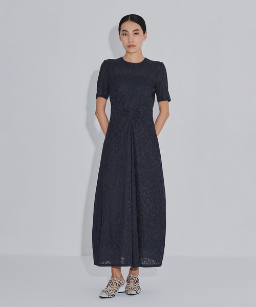 PHOTOCOPIEU(フォトコピュー)の「【PHOTOCOPIEU/フォトコピュー】別注 FLOWER JAQUARD SHORT SLEEVE DRESS/フラワージャガード半袖ワンピース(ワンピース・レディース・ライトブルー/ダークネイビー/イエロー・36/38)」の13枚目の写真