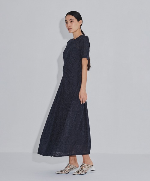 PHOTOCOPIEU(フォトコピュー)の「【PHOTOCOPIEU/フォトコピュー】別注 FLOWER JAQUARD SHORT SLEEVE DRESS/フラワージャガード半袖ワンピース(ワンピース・レディース・ライトブルー/ダークネイビー/イエロー・36/38)」の14枚目の写真