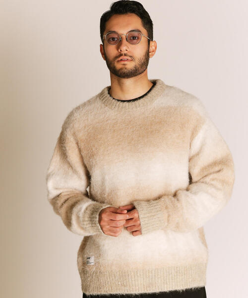 セール】Schott/ショット/GRADATION CREW KNIT/グラデーション クルー