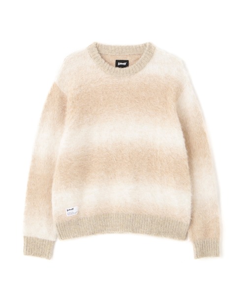schott（ショット）の「Schott/ショット/GRADATION CREW KNIT/グラデーション クルーニット（ニット/セーター・メンズ・ベージュ/ブラック・M/XL/L）」の14枚目の写真