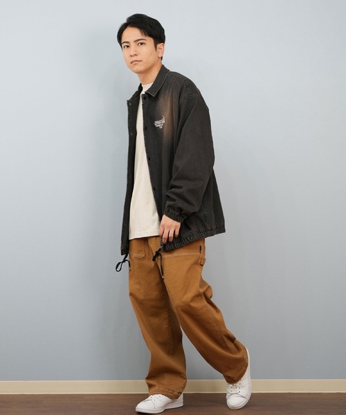 DC（ディーシー）の「DC/ディーシー 25 COACHES JACKET デニム コーチジャケット DJK254028（ブルゾン・メンズ・インディゴブルー/ケミカルウォッシュ/ブラック系その他・XL/L/M）」の17枚目の写真