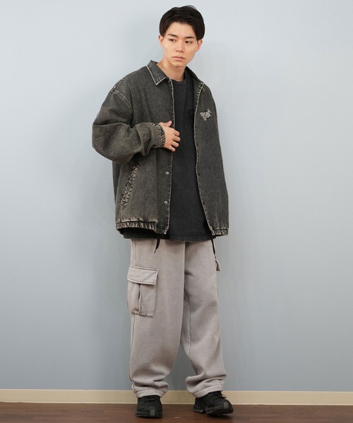 DC（ディーシー）の「DC/ディーシー 25 COACHES JACKET デニム コーチジャケット DJK254028（ブルゾン・メンズ・インディゴブルー/ケミカルウォッシュ/ブラック系その他・XL/L/M）」の8枚目の写真