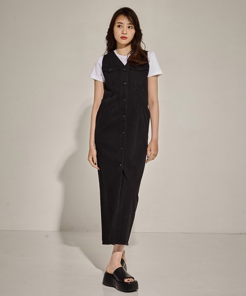 CLANE/クラネ】LADY DENIM N/S ONEPIECE/デニムワンピース