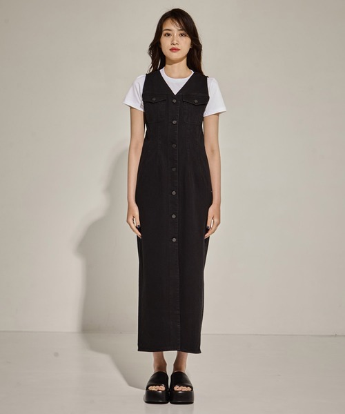 CLANE/クラネ】LADY DENIM N/S ONEPIECE/デニムワンピース