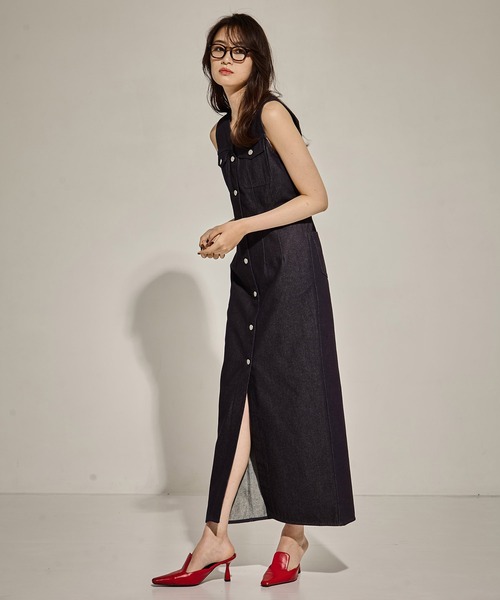 CLANE/クラネ】LADY DENIM N/S ONEPIECE/デニムワンピース