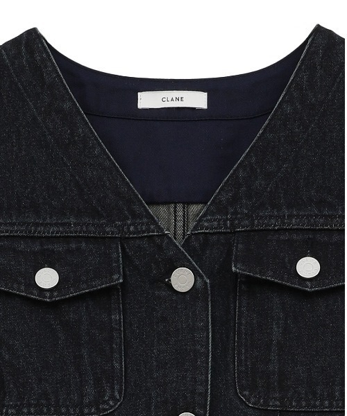 CLANE(クラネ)の「【CLANE/クラネ】LADY DENIM N/S ONEPIECE/デニムワンピース(ワンピース・レディース・インディゴブルー/ブラック・1)」の17枚目の写真