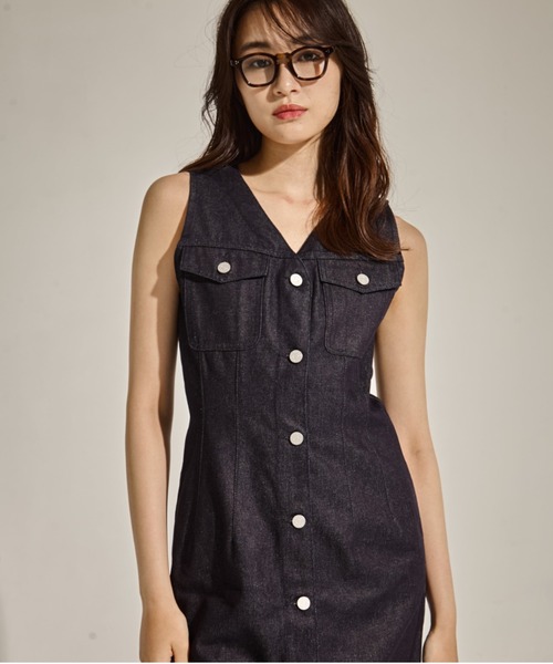 ワンピース CLANE SLEEVELESS LADY DENIM ONEPIECE QJ8Vpxd8v8u3.jpg?width=768