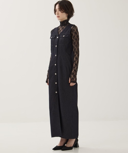 CLANEワンピース CLANE - ヴィンテージレース パフ ワンピース - VINTAGE LACE