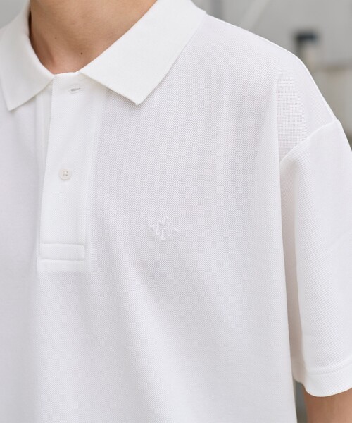 coen（コーエン）の「【CEC】ロゴ刺繍カノコポロシャツ（ポロシャツ・メンズ・ホワイト/ブラック/グレー/モカ・M/L/XL）」の7枚目の写真