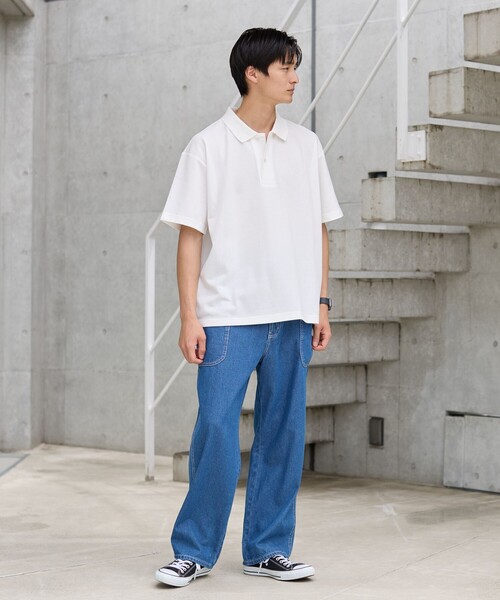 coen（コーエン）の「【CEC】ロゴ刺繍カノコポロシャツ（ポロシャツ・メンズ・ホワイト/ブラック/グレー/モカ・M/L/XL）」の10枚目の写真