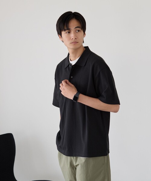 coen（コーエン）の「【CEC】ロゴ刺繍カノコポロシャツ（ポロシャツ・メンズ・ホワイト/ブラック/グレー/モカ・M/L/XL）」の11枚目の写真