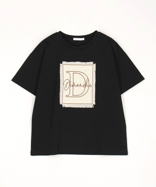 NICOLE white（ニコルホワイト）の「刺繍デザインTシャツ（Tシャツ/カットソー・レディース・オフホワイト/ブラック/ブルー・FREE）」の13枚目の写真