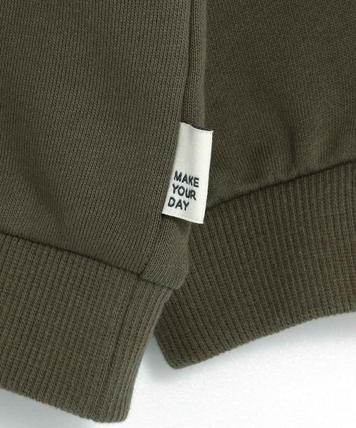 MAKE YOUR DAY（メイクユアデイ）の「トラ刺繍ファミリー裏毛トレーナー■150.160cm（スウェット・キッズ・カーキ/ブラック・150/160）」の10枚目の写真