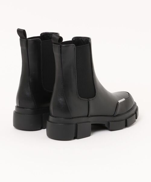 Q(キュー)の「サイドゴアブーツ(ブーツ・レディース・ブラック・23.5)」の5枚目の写真