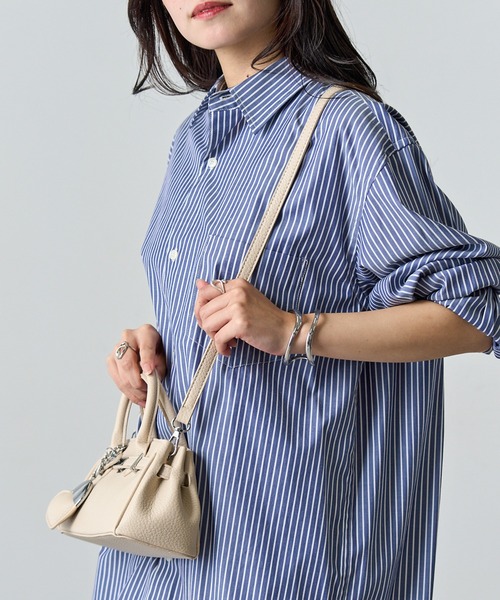 SETUP7(セットアップセブン)の「【SETUP7】ハートチャーム付き ミニ 2way ハンドバッグ ミニショルダーバック KNF142 ミニボストン(ハンドバッグ・レディース・ホワイト/アイボリー/ブラック・FREE)」の7枚目の写真