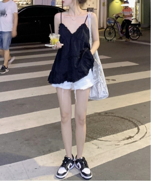 MASHIRO(マシロ)の「【MASHIRO】フリルキャミチュニック(MA/EKW116)(チュニック・レディース・ホワイト/ブラック・FREE)」の12枚目の写真
