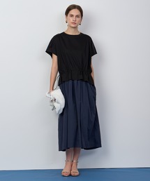 希少✨美品 ハウスオブロータス ゴタパティ ギャザーパンツ インド綿 ネイビー ミラーワークパンツ ｜ハウス オブ ロータス＜HOUSE OF LOTUS