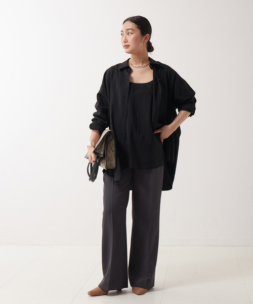 JOURNAL STANDARD L'ESSAGE シアー/ストライプ シャツ