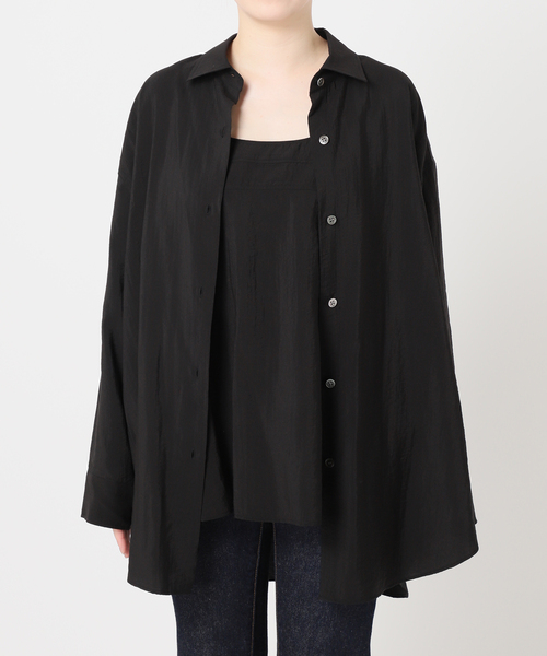 journal standard L'essage(ジャーナルスタンダードレサージュ)の「《セット》シアーストライプ/ムジシャツ&キャミブラウス(シャツ/ブラウス・レディース・ブラック/アイボリー・FREE)」の20枚目の写真