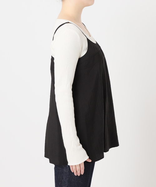 journal standard L'essage(ジャーナルスタンダードレサージュ)の「《セット》シアーストライプ/ムジシャツ&キャミブラウス(シャツ/ブラウス・レディース・ブラック/アイボリー・FREE)」の16枚目の写真