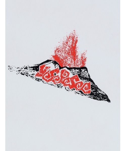 YESEYESEE(イエスアイシー)の「Volcanic Eruption Tee(Tシャツ/カットソー・メンズ・チャコール/グレー/ホワイト・S/M/L/XL)」の6枚目の写真