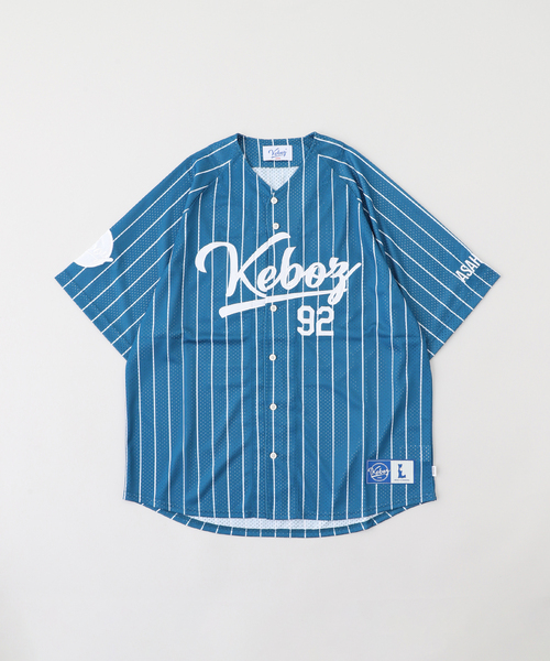 セール】KEBOZ/ケボズ MESH STRIPE BASEBALL JERSEY（シャツ