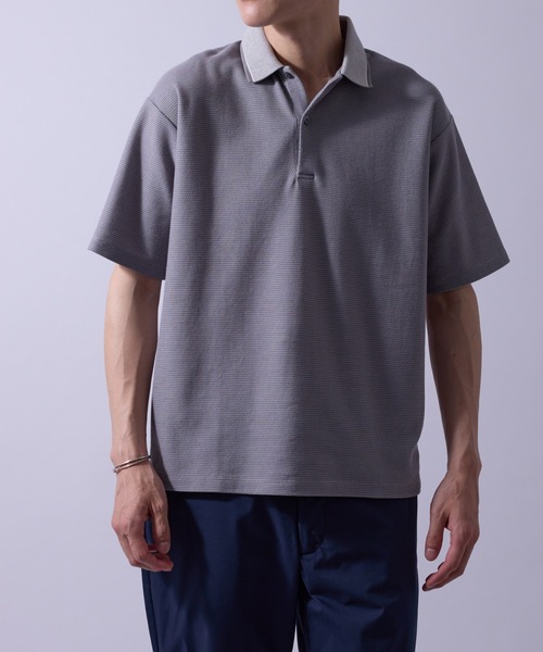 j.n.r.d(ジェー・エヌ・アール・ディー)の「j.n.r.d/ハニカムポロシャツ(Tシャツ/カットソー・メンズ・ネイビー/グレー・L/LL/M/S)」の11枚目の写真
