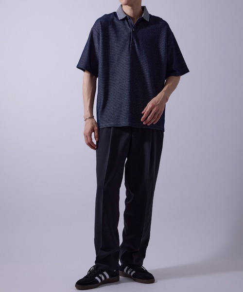 j.n.r.d(ジェー・エヌ・アール・ディー)の「j.n.r.d/ハニカムポロシャツ(Tシャツ/カットソー・メンズ・ネイビー/グレー・L/LL/M/S)」の16枚目の写真