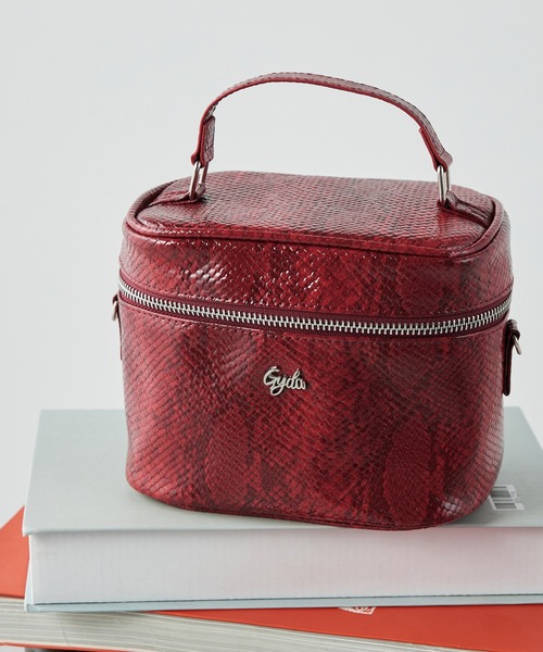 GYDA（ジェイダ）の「GYDA(ジェイダ)2WAYバニティバッグ ショルダーバッグ GY-B365 パイソンエンボス（ショルダーバッグ・レディース・ブラック/レッド/パイソン・FREE）」の2枚目の写真